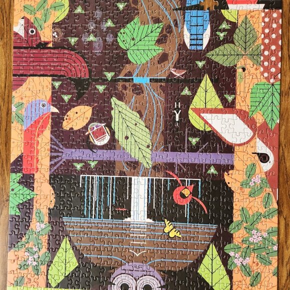 Charley Harper 1000 Piece Jigsaw Puzzle Birducopia Birds Jigsaw Puzzle Bird Blue - Picture 7 of 16